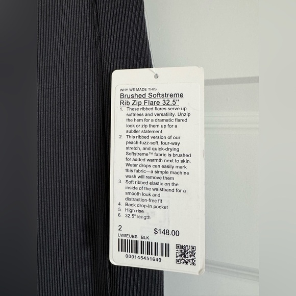 Lululemon Brushed Softstreme Ribbed Zip Flared Pant 32.5" - Picture 9 of 17